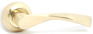 Ручка дверная KEDR R10-023 SB PB (матовое золото/золото)